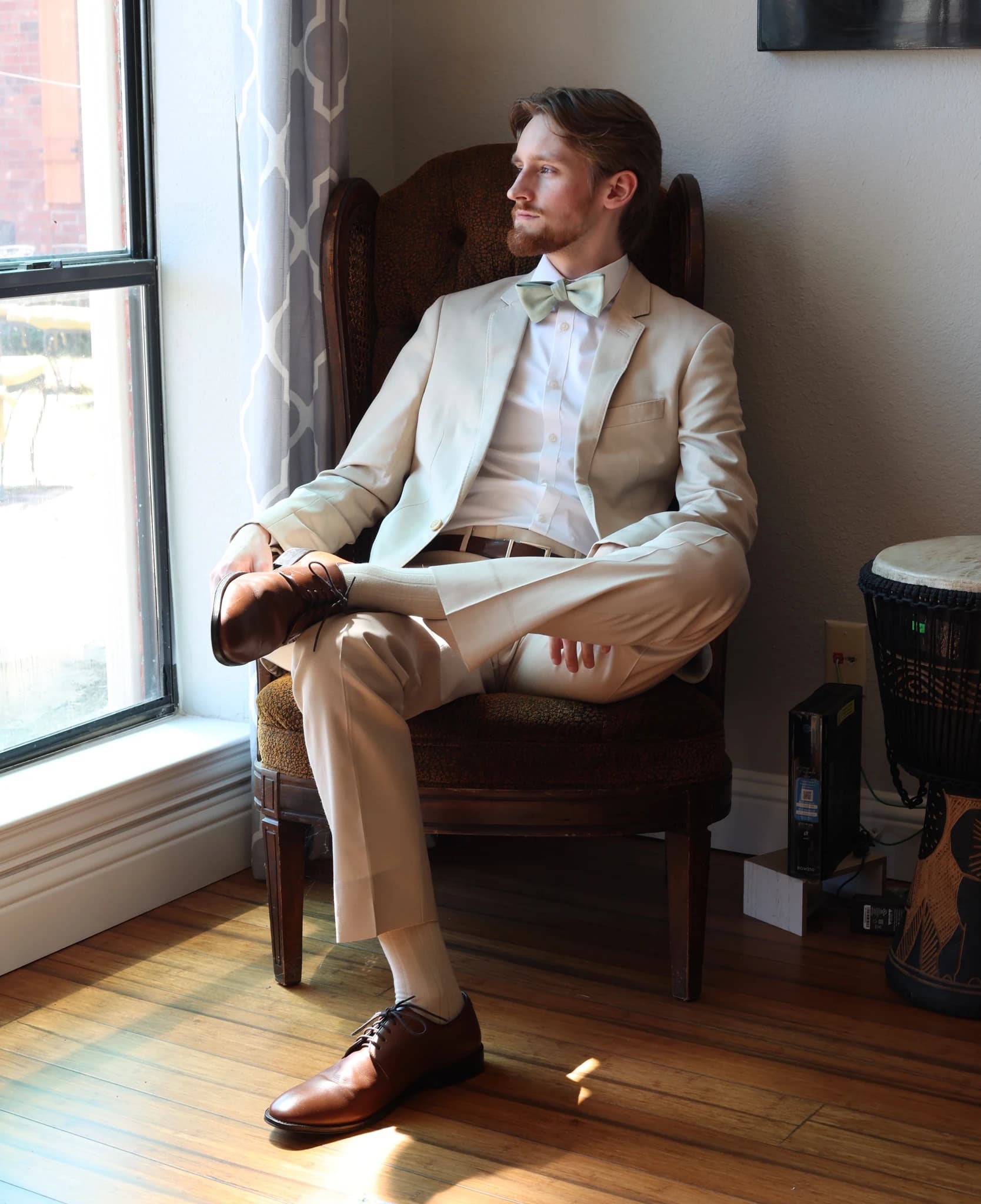 Groom portrait in natural light