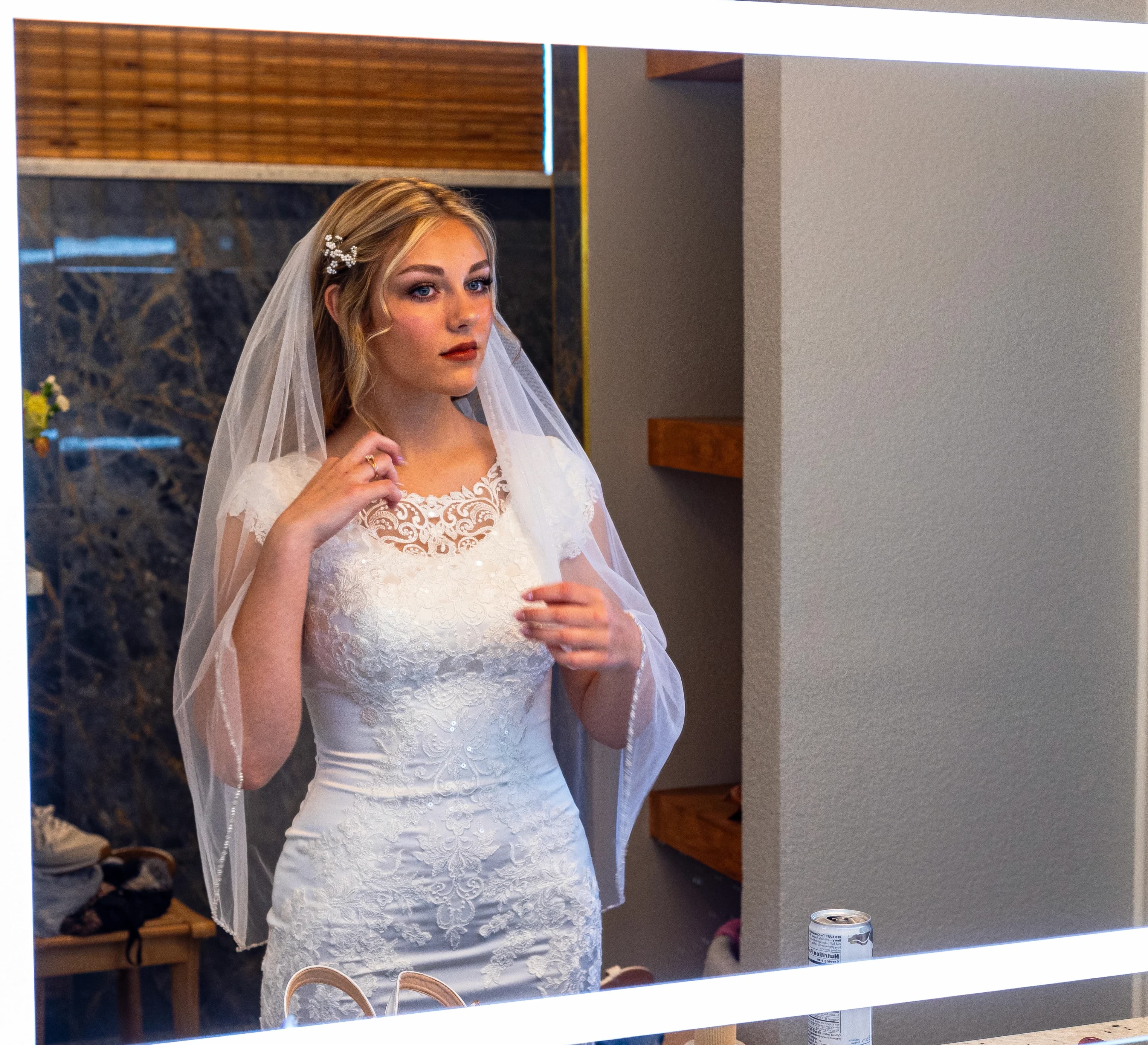 Bride getting ready