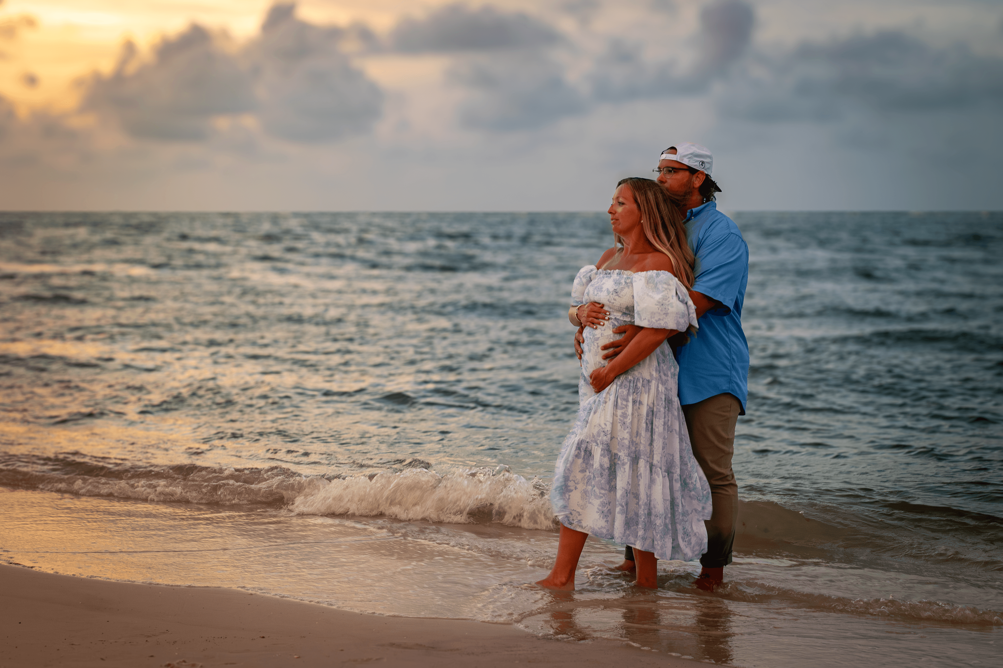 Couple walking the shoreline